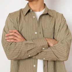 Shirts|Norse Projects Mo Oversized Stripe Shirt - Clay