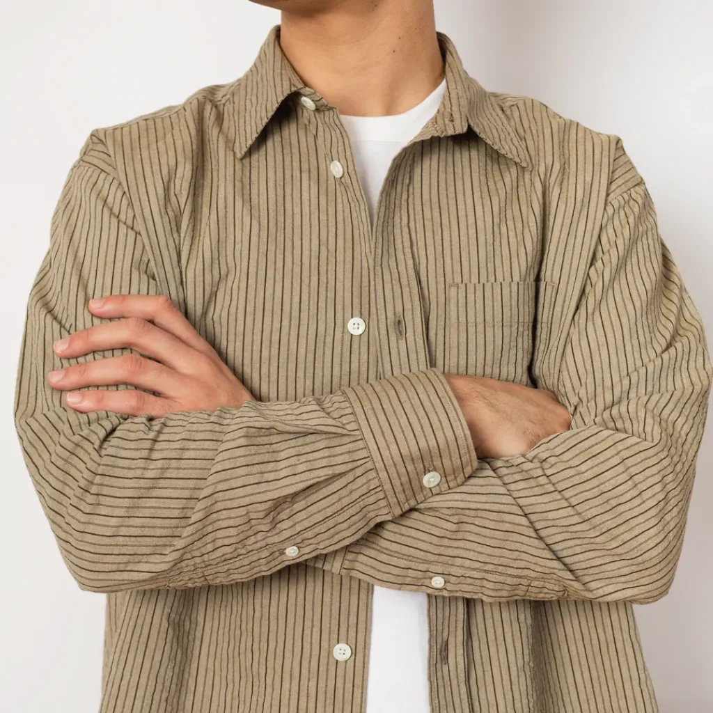 Shirts|Norse Projects Mo Oversized Stripe Shirt - Clay