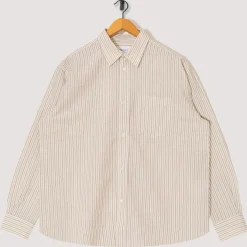 Shirts|Norse Projects Mo Oversized Stripe Shirt - Chestnut