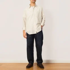 Shirts|Norse Projects Mo Oversized Stripe Shirt - Chestnut