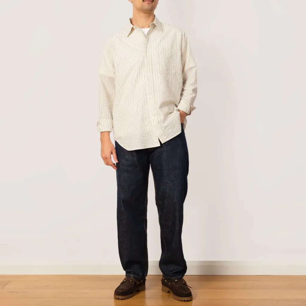 Shirts|Norse Projects Mo Oversized Stripe Shirt - Chestnut