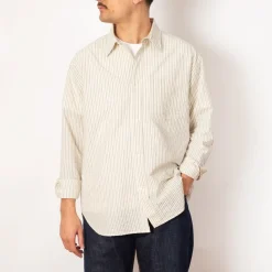Shirts|Norse Projects Mo Oversized Stripe Shirt - Chestnut