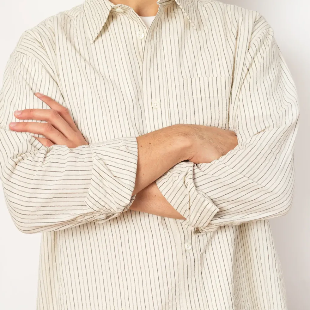 Shirts|Norse Projects Mo Oversized Stripe Shirt - Chestnut