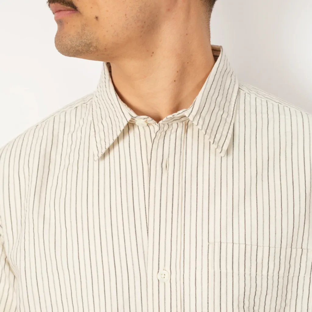 Shirts|Norse Projects Mo Oversized Stripe Shirt - Chestnut