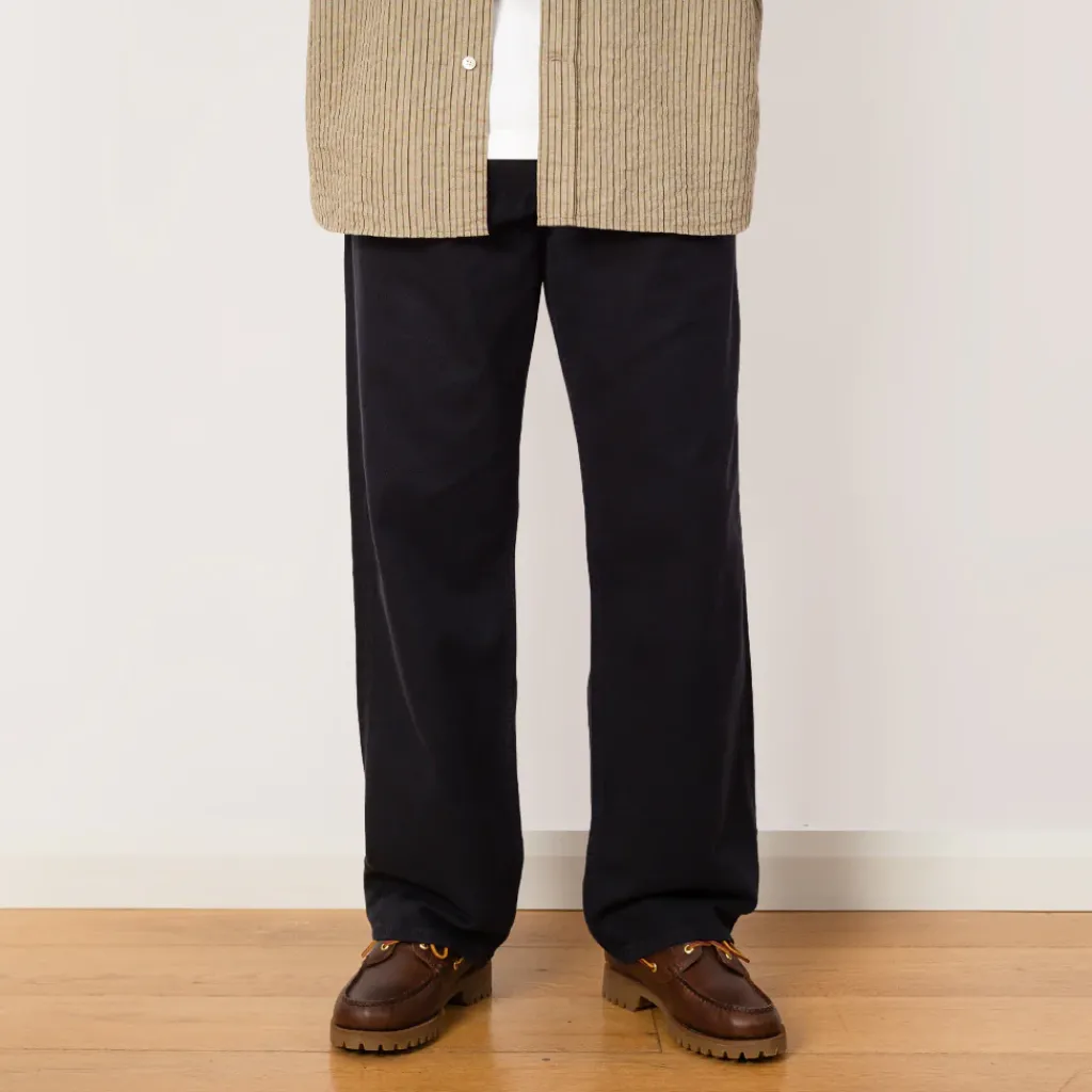 Trousers|Norse Projects Mogens Relaxed 5 Pocket Heavy Twill Trousers - Dark Navy