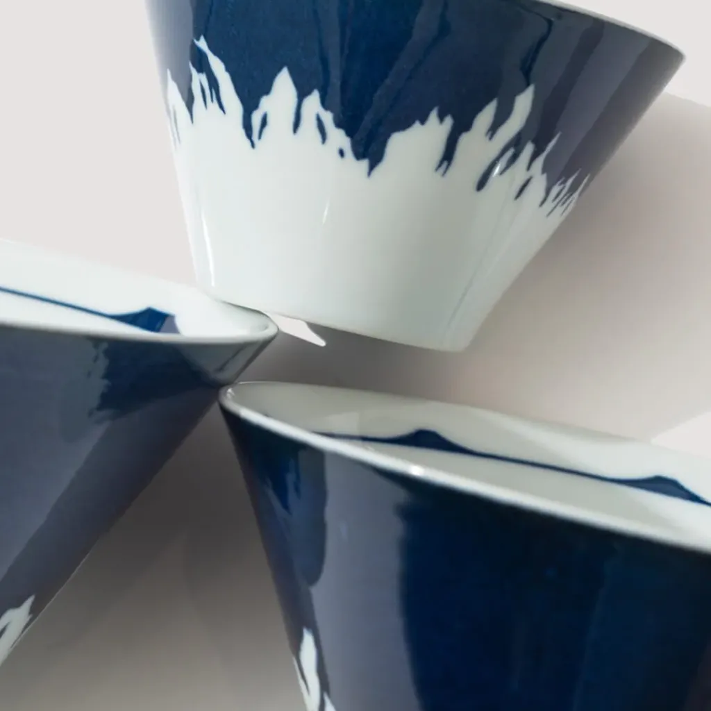 Lifestyle|Beams Japan Mount Fuji Bowl Set (x3) - Navy