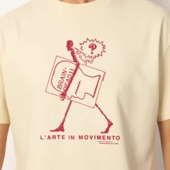 T-Shirts|Brain Dead Movimento T-Shirt - Cream