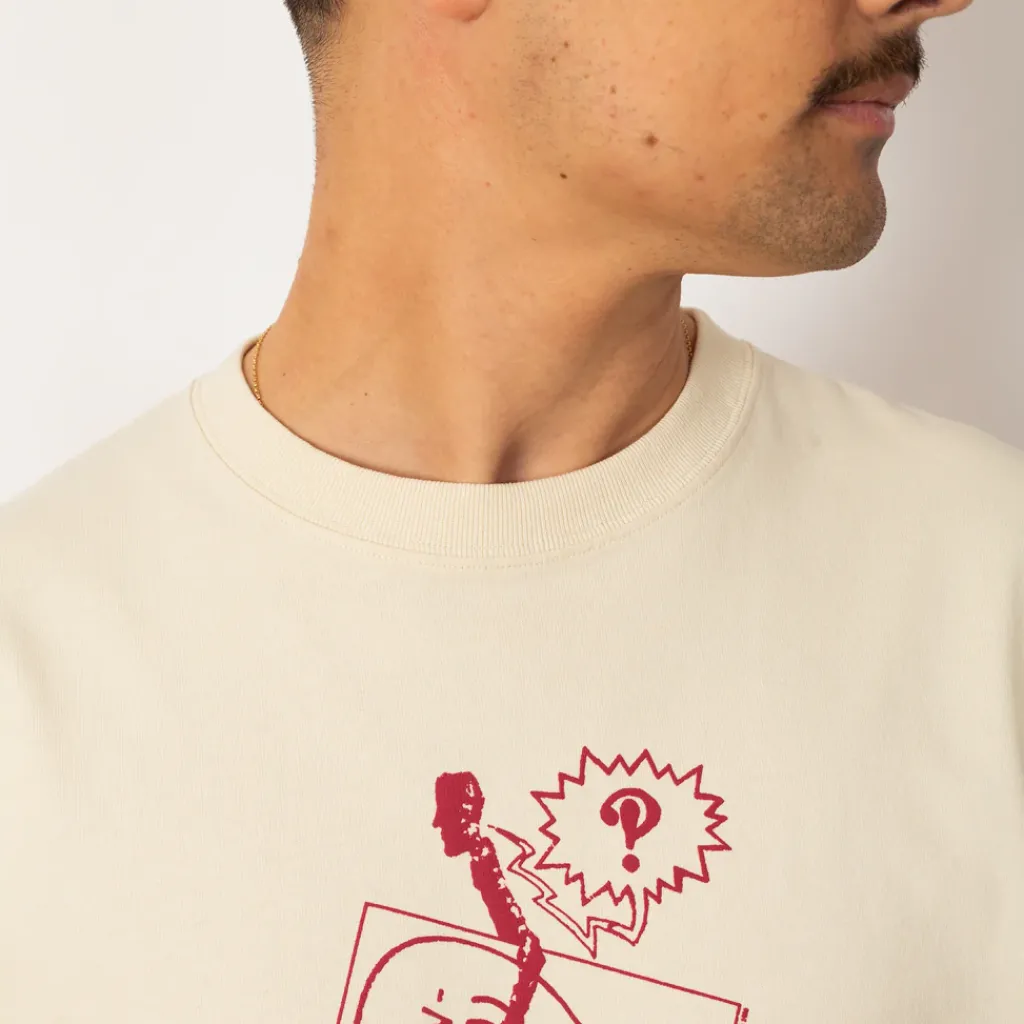 T-Shirts|Brain Dead Movimento T-Shirt - Cream