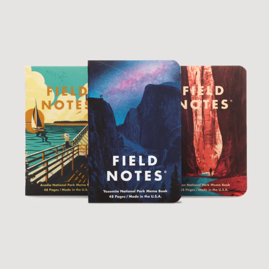Lifestyle|Field Notes National Parks 3-Pack - Yosemite/Acadia/Zion