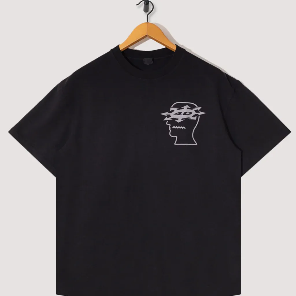 T-Shirts|Brain Dead Neuro Free Association T-Shirt - Washed Black