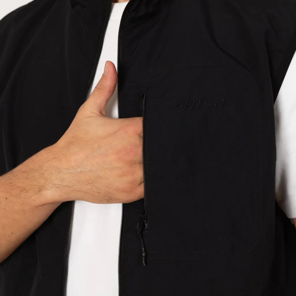 Jackets|Gramicci Nylon Vest - Black