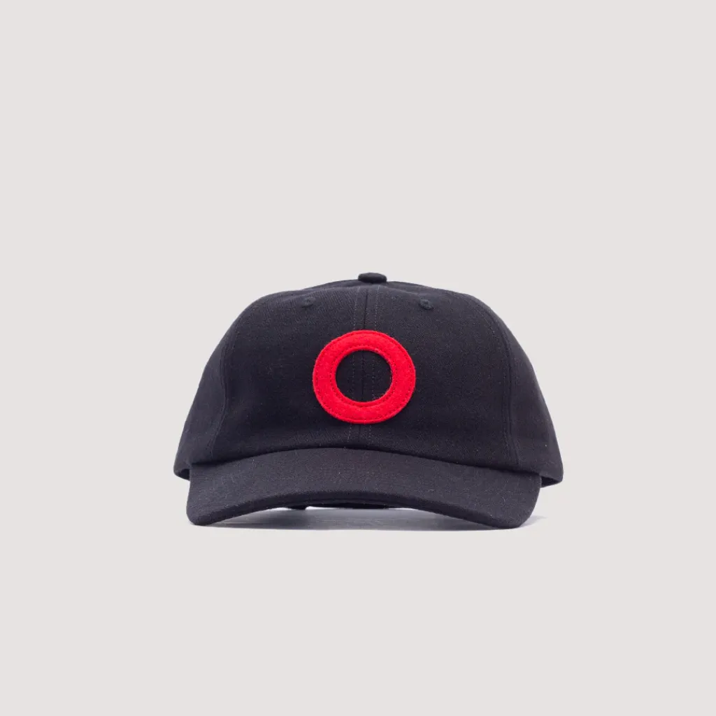 Headwear|Pop Trading Company O 6 Panel Cap - Black/Red