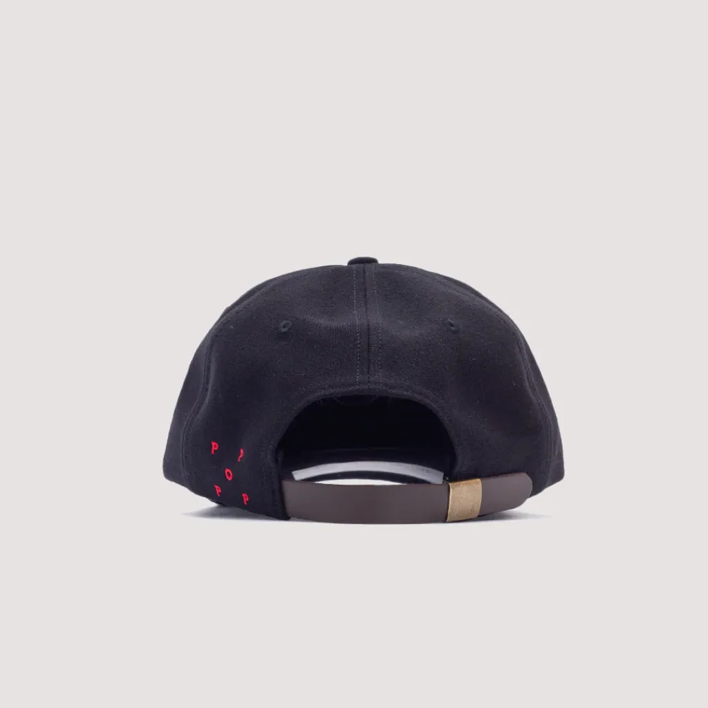 Headwear|Pop Trading Company O 6 Panel Cap - Black/Red