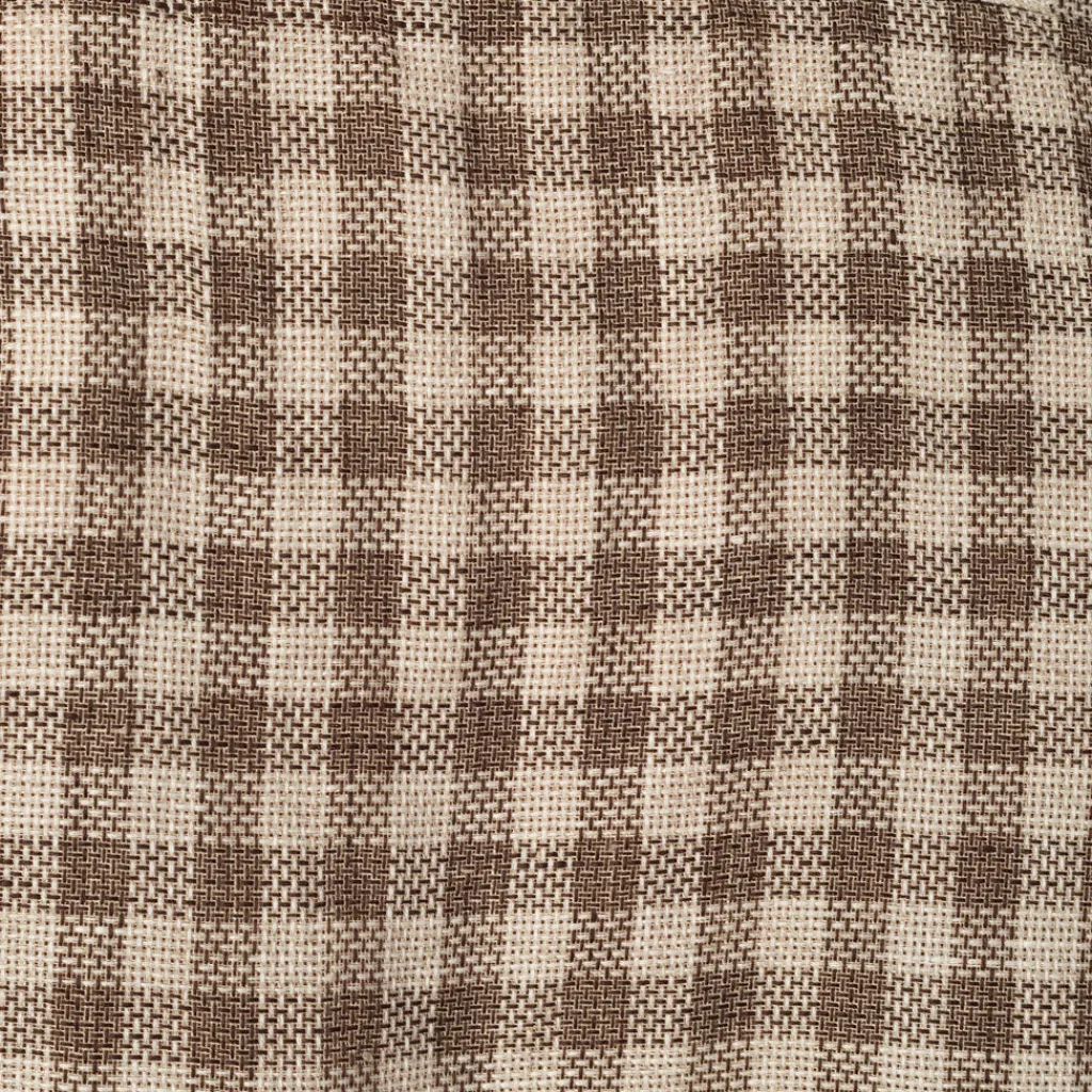 Shirts|Beams Plus Open Collar Plaid Shirt - Brown
