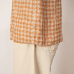 Shirts|Beams Plus Open Collar Plaid Shirt - Orange