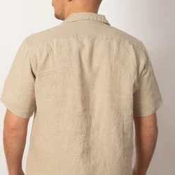 Shirts|Beams Plus Open Collar Shirt - Beige