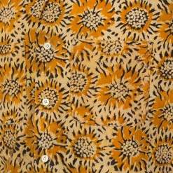 Shirts|Beams Plus Open Collar Shirt - Yellow Sun Flower