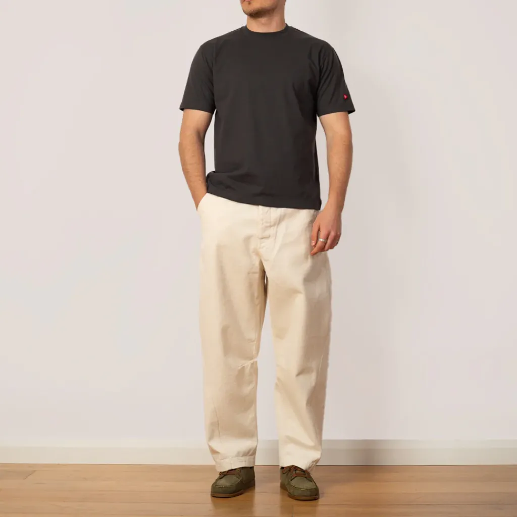 T-Shirts|Healthknit Open-End Dry Jersey Crewneck S/S - Faded Black