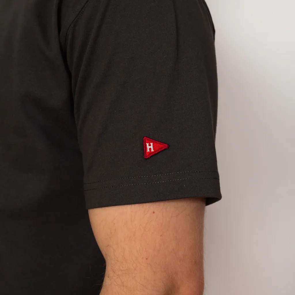 T-Shirts|Healthknit Open-End Dry Jersey Crewneck S/S - Faded Black
