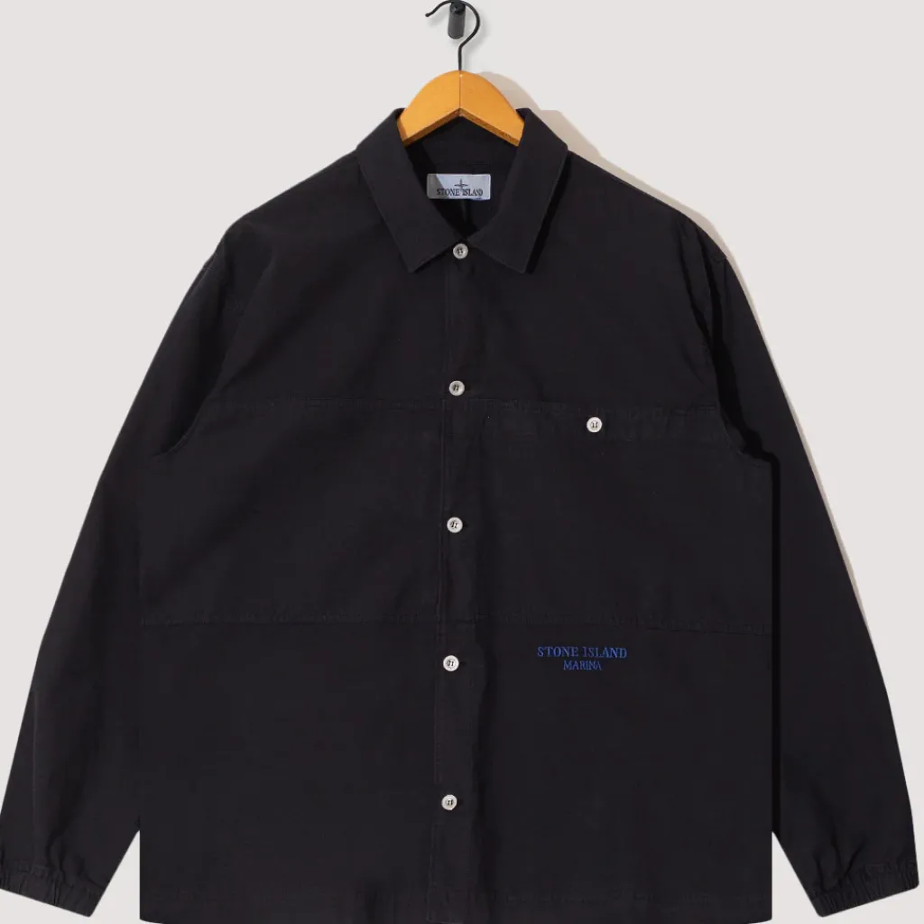 Jackets|Stone Island Marina Overshirt - Navy Blue (V0020)