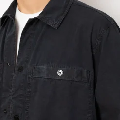 Shirts|Stone Island Overshirt S/S - Navy Blue (V0120)
