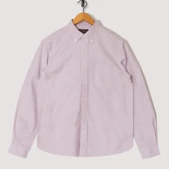 Shirts|Beams Plus Oxford Candy Stripe Shirt - Wine
