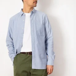 Shirts|Beams Plus Oxford Shirt - Blue