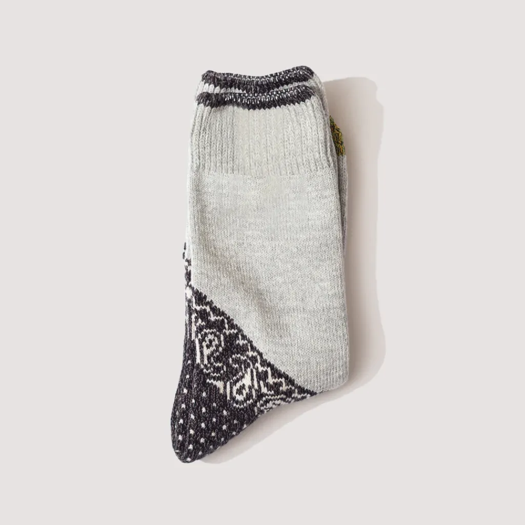 Socks|Kapital Paisley Bandana Socks - Black