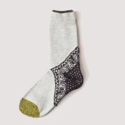 Socks|Kapital Paisley Bandana Socks - Black