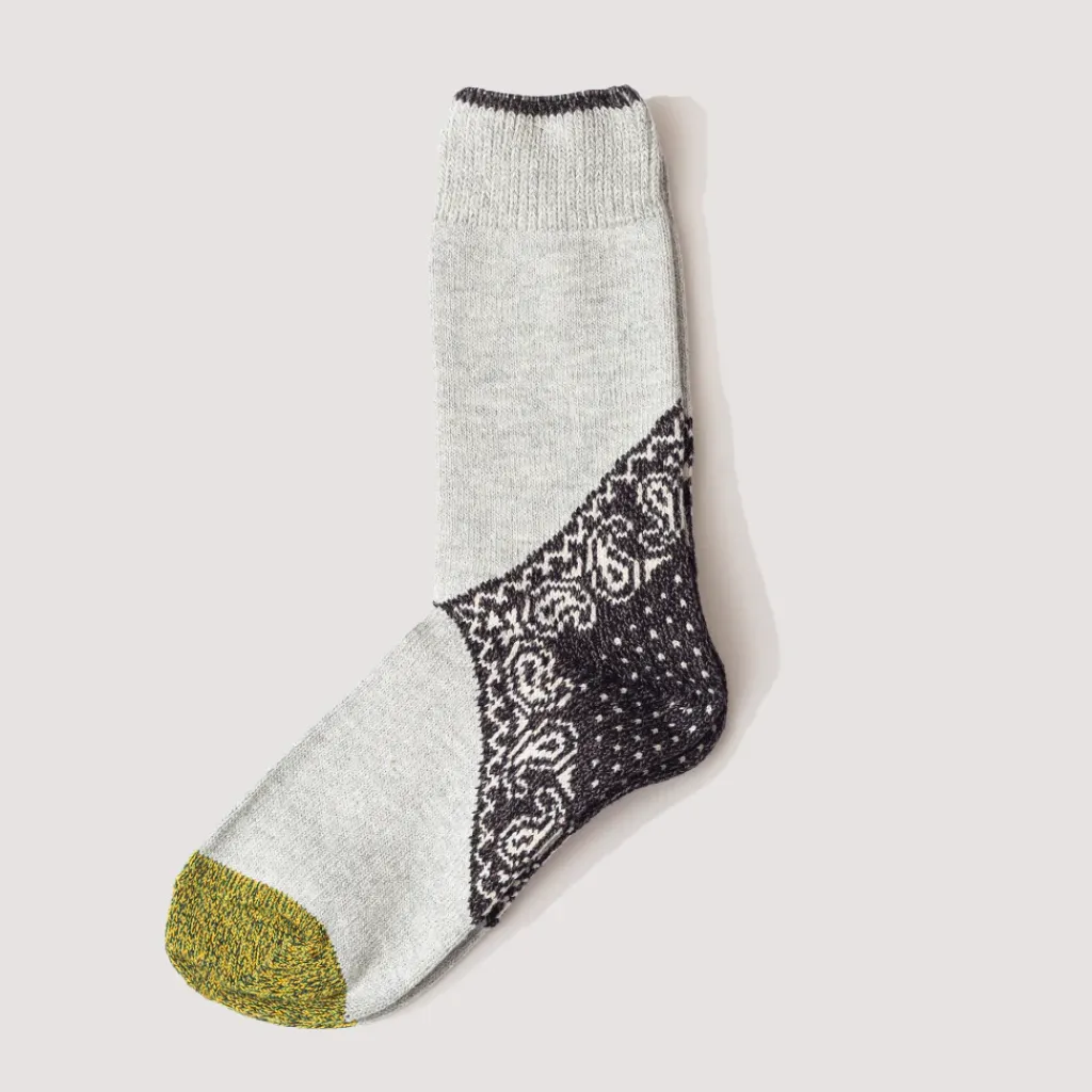 Socks|Kapital Paisley Bandana Socks - Black