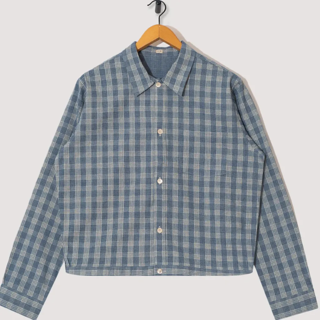 Jackets|Taiga Takahashi Palaka Jacket - Discharged Indigo Plaid