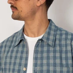 Jackets|Taiga Takahashi Palaka Jacket - Discharged Indigo Plaid
