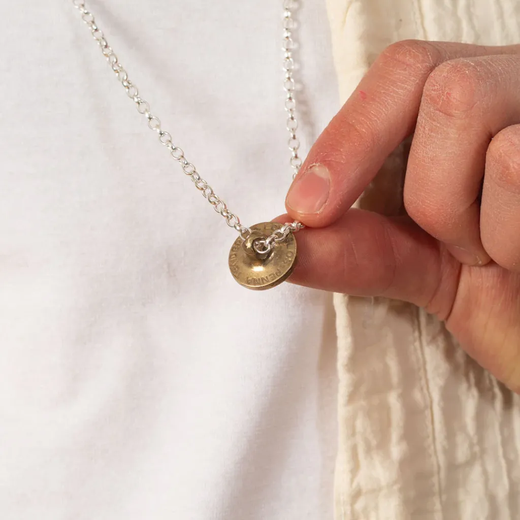 Jewellery|Tender Co. Penna Button Necklace - Polished