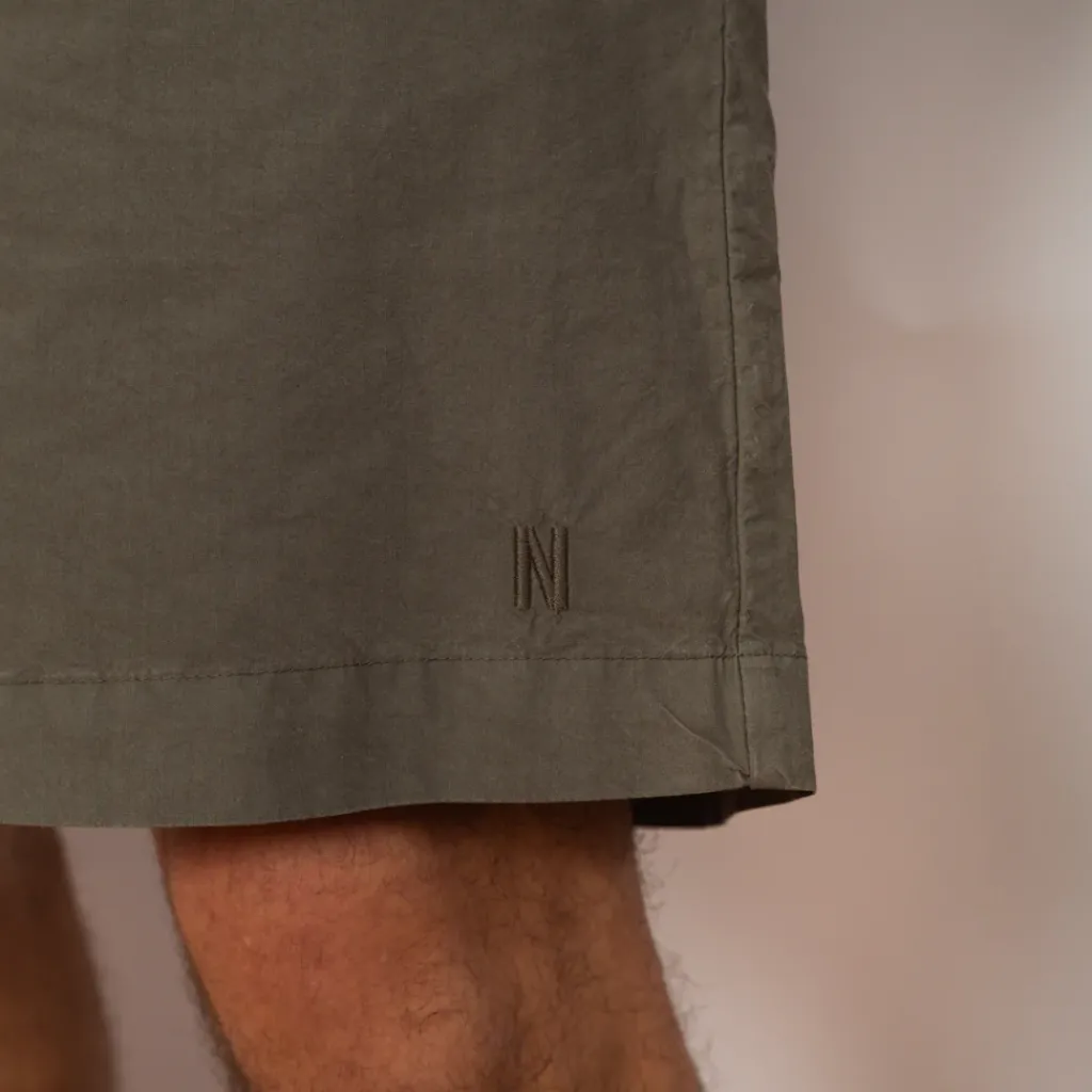 Shorts|Norse Projects Per Cotton Tencel Shorts - Mid Khaki