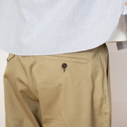 Trousers|Universal Works Pleated Track Pant - Stone Twill