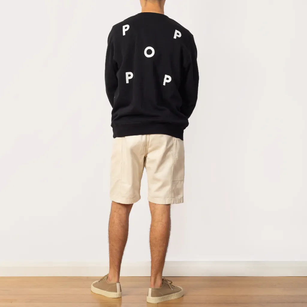 Sweatshirts|Pop Trading Company Pop Logo Crewneck Sweatshirt - Black