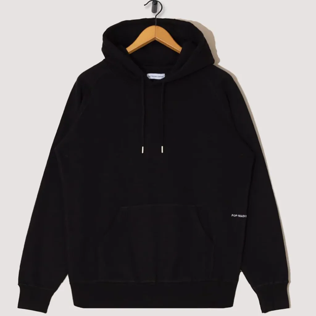 Sweatshirts|Pop Trading Company Pop Logo Hooded Sweat - Black