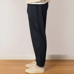 Trousers|Universal Works Recycled Poly Tech Pleated Track Pant - Navy