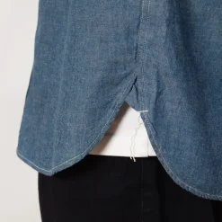 Shirts|OrSlow Relaxed Fit S/S Work Shirt - Chambray
