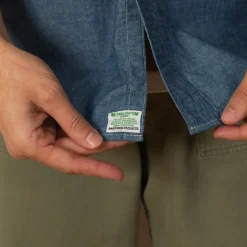 Shirts|OrSlow Relaxed Fit Work Shirt - Chambray
