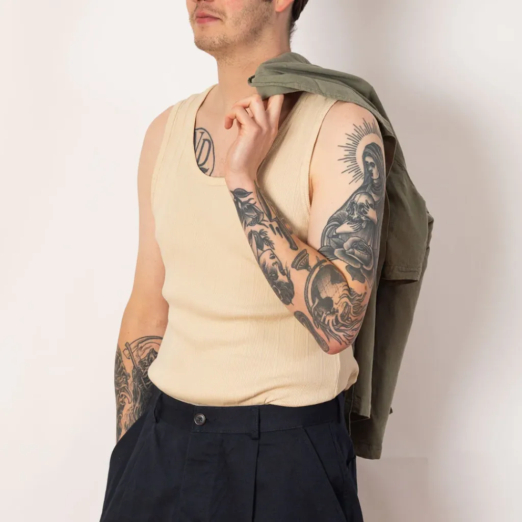 T-Shirts|Mfpen Rib Tank Top 2 Pack - Ecru