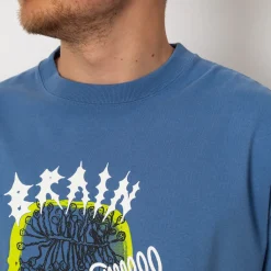 T-Shirts|Brain Dead Ringing Ear T-Shirt - Blue