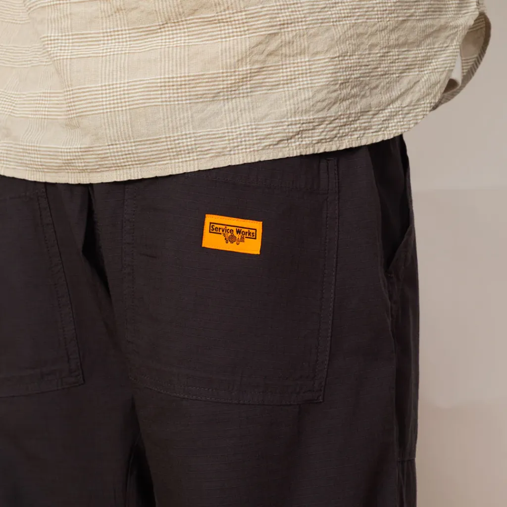 Trousers|Service Works Ripstop Chef Pant - Washed Black