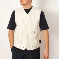 Jackets|Stone Island Ripstop Vest - Ivory (V0093)