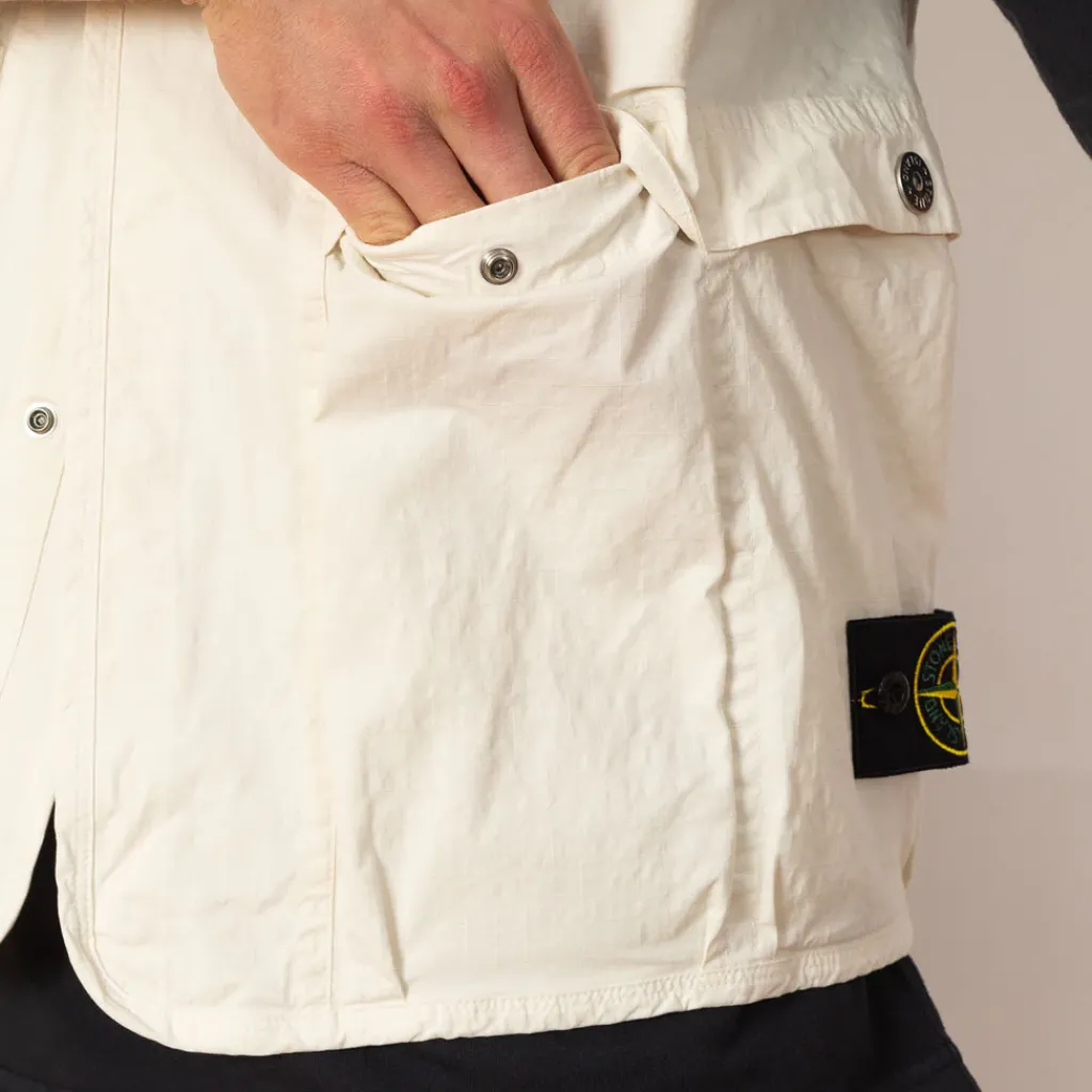Jackets|Stone Island Ripstop Vest - Ivory (V0093)