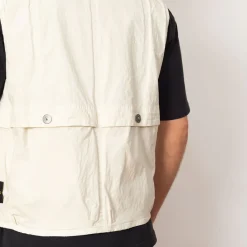 Jackets|Stone Island Ripstop Vest - Ivory (V0093)