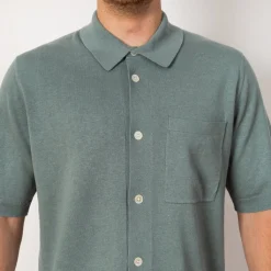 Shirts|Norse Projects Rollo Cotton Linen SS Shirt - Greyish Blue