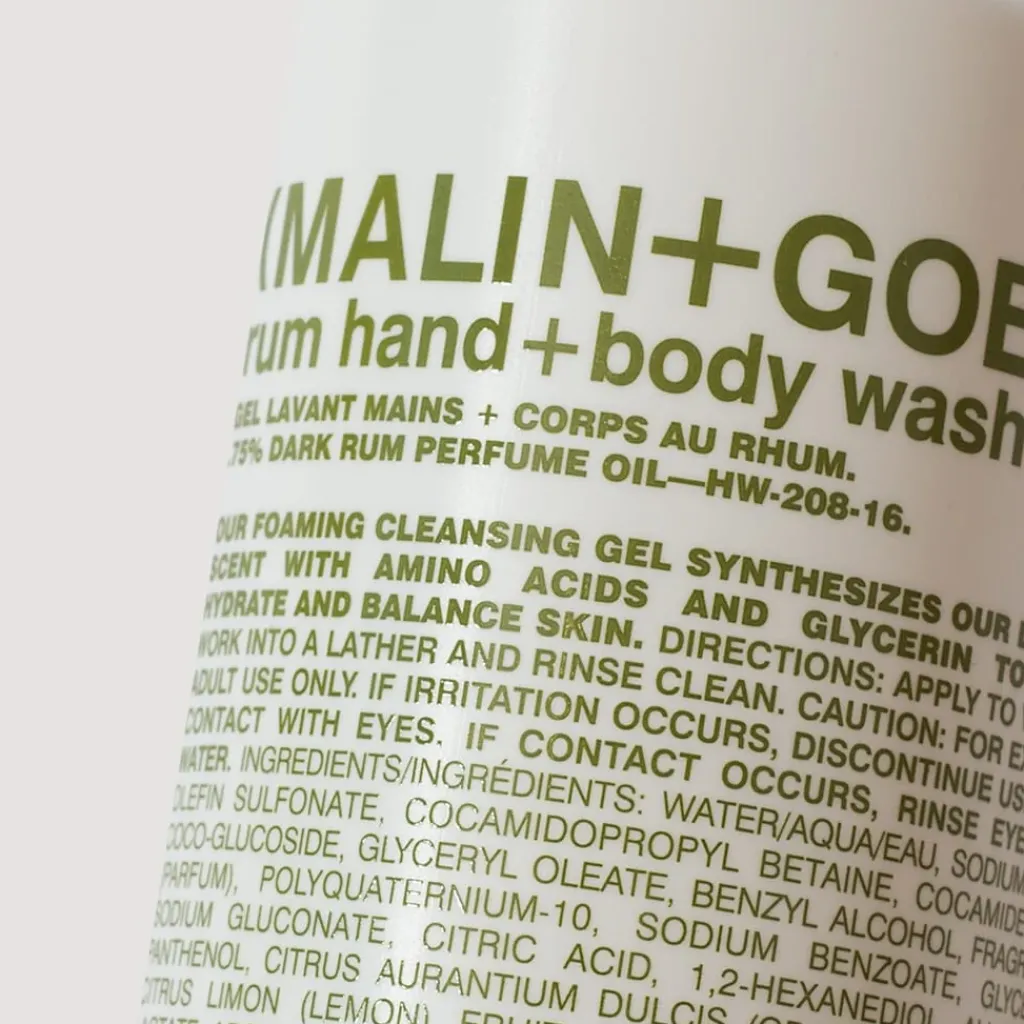 Grooming|Malin + Goetz Rum Hand + Body Wash
