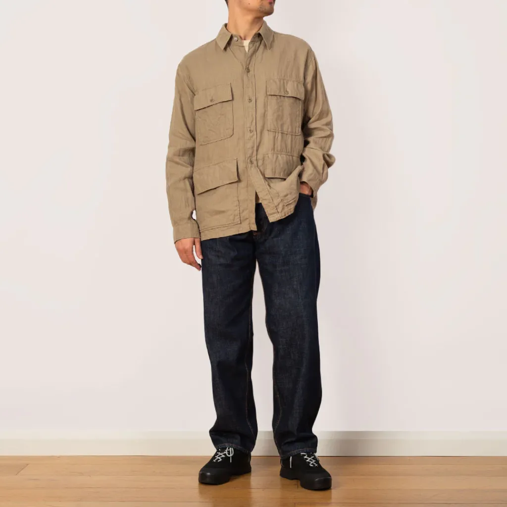 Jackets|Kaptain Sunshine Safari Shirt Jacket - Beige
