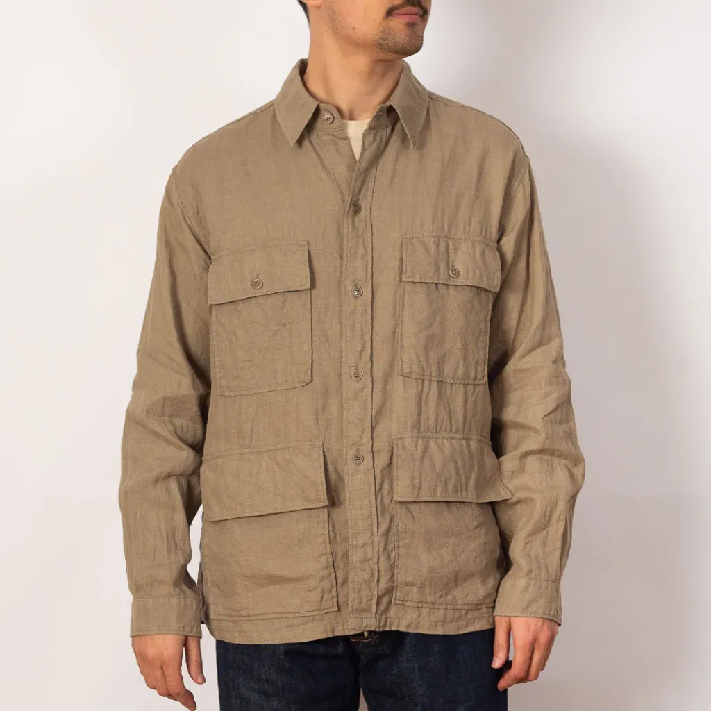 Jackets|Kaptain Sunshine Safari Shirt Jacket - Beige